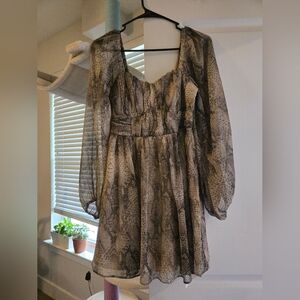 Express Snake Print Mini Dress